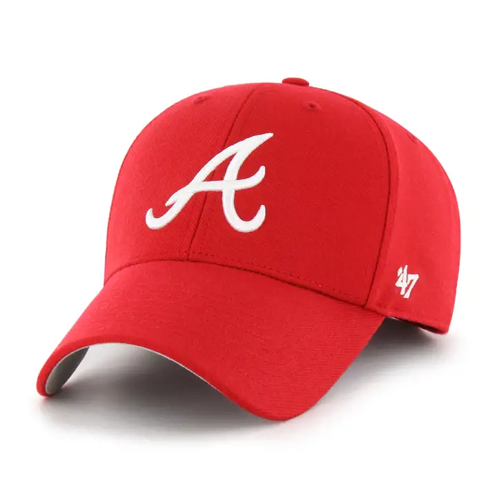 Casquette MVP des Atlanta Braves de la MLB de la marque '47, rouge et blanche