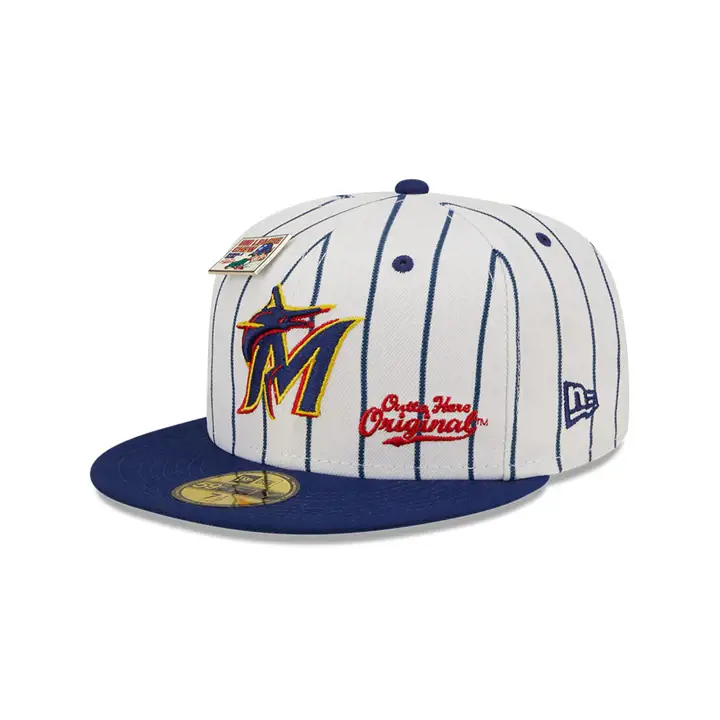 MIAMI MARLINS MLB BLC ORIGINAL 59FIFTY BLC BLANC/BLEU MARINE