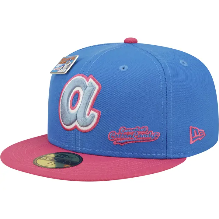 CASQUETTE 59FIFTY ATLANTA BRAVES MLB BLC COTTON CANDY BLEUE/ROSE