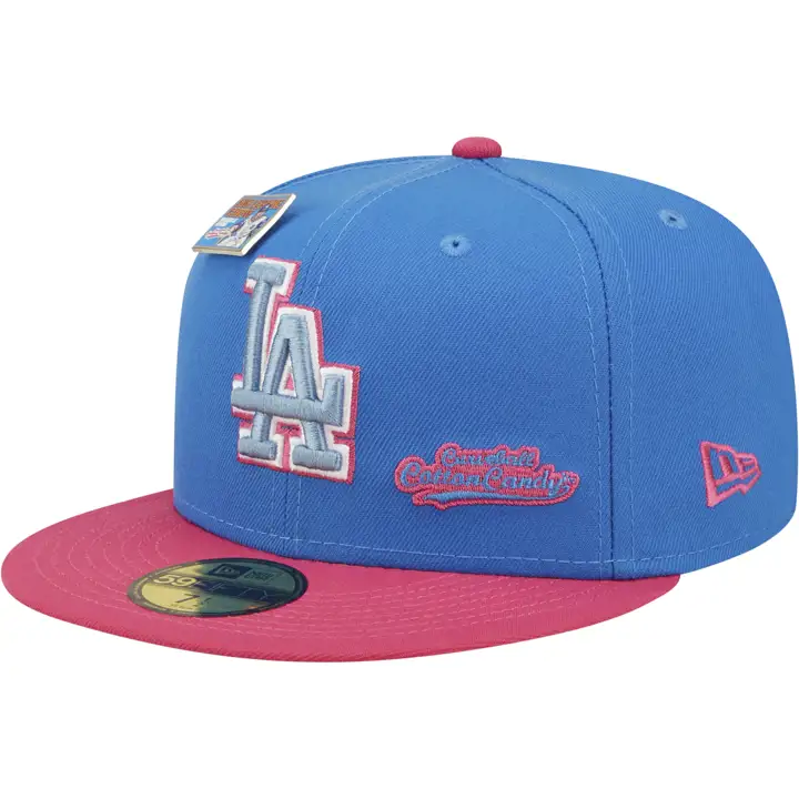 LOS ANGELES DODGERS MLB BLC COTTON CANDY 59FIFTY BLEU/ROSE