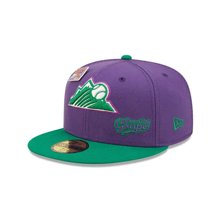 CASQUETTE 59FIFTY MLB COLORADO ROCKIES BLC RAISIN VIOLET/VERT