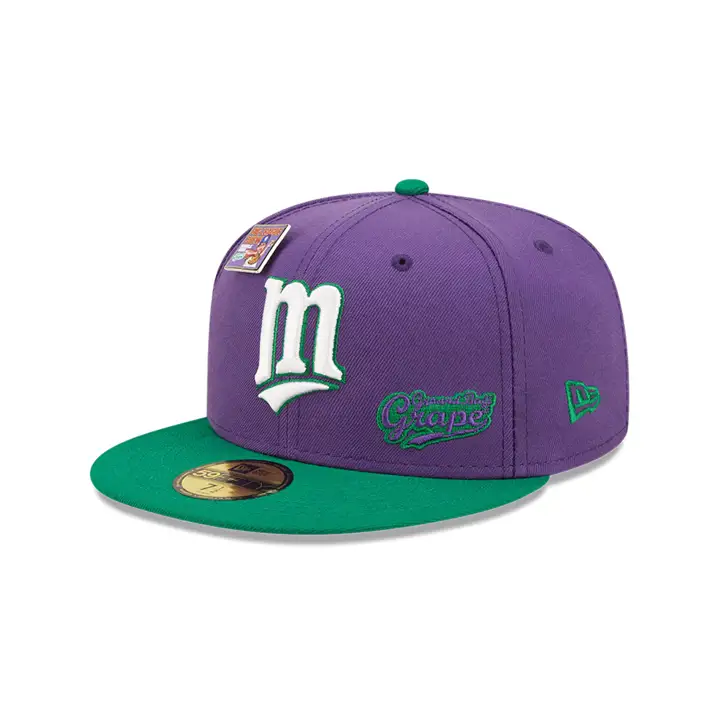 MINNESOTA TWINS MLB BLC RAISIN 59FIFTY VIOLET/VERT
