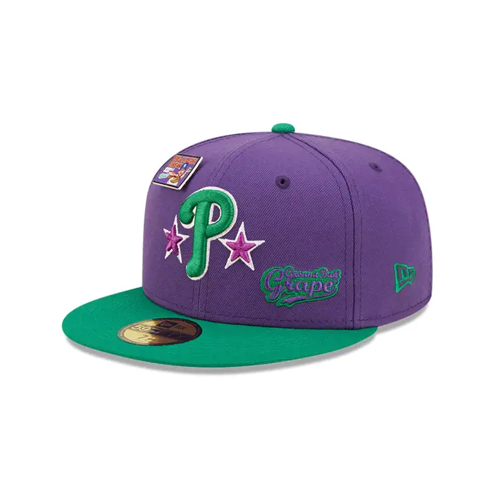 PHILADELPHIA PHILLIES MLB BLC GRAPE 59FIFTY VIOLET/VERT