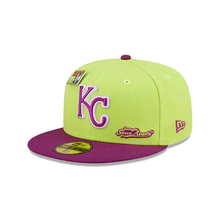 KANSAS CITY ROYALS MLB BLC SOUR APPLE 59FIFTY GRN/PUR
