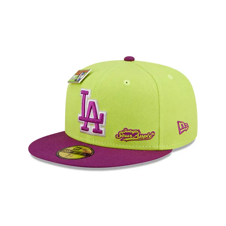 LOS ANGELES DODGERS MLB BLC SOUR APPLE 59FIFTY VERT/VIOLET