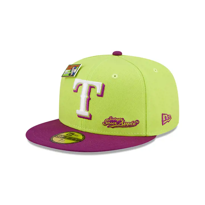 TEXAS RANGERS MLB BLC SOUR APPLE 59FIFTY VET/VIO