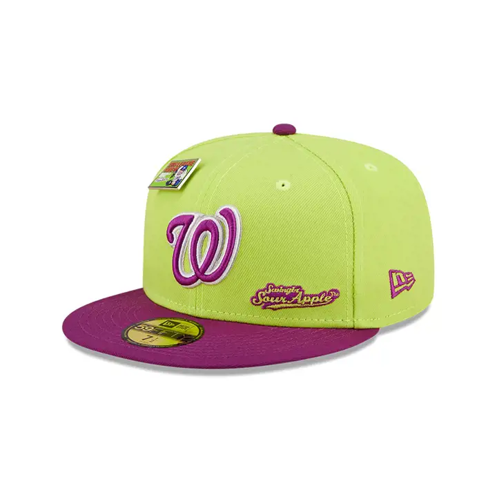 WASHINGTON NATIONALS MLB BLC SOUR APPLE 59FIFTY VERT/VIOLET