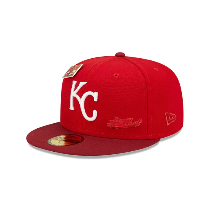 CASQUETTE 59FIFTY ROUGE/ROUGE FONCÉ DE LA MLB KANSAS CITY ROYALS BLC STRAWBERRY