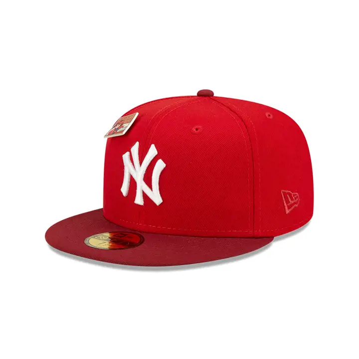 NEW YORK YANKEES MLB BLC STRAWBERRY 59FIFTY ROUGE/ROUGE FONCÉ