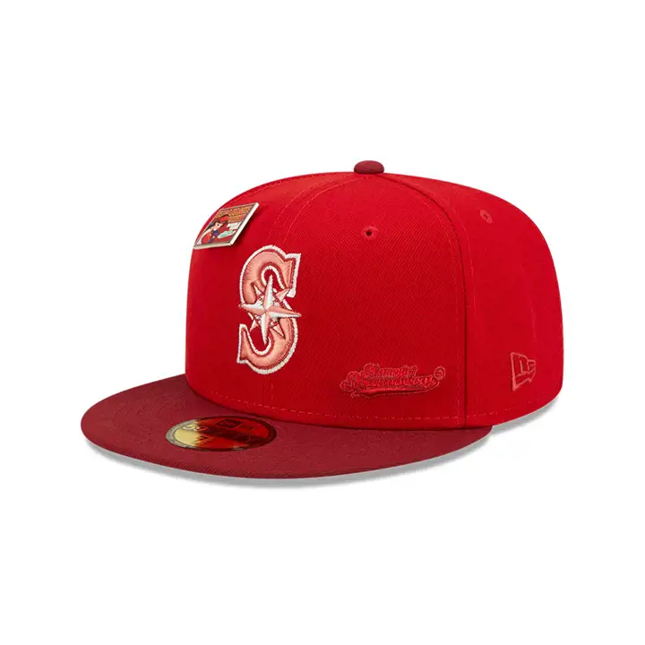 CASQUETTE 59FIFTY MLB ROUGE/ROUGE FONCÉ SEATTLE MARINERS FRAISE