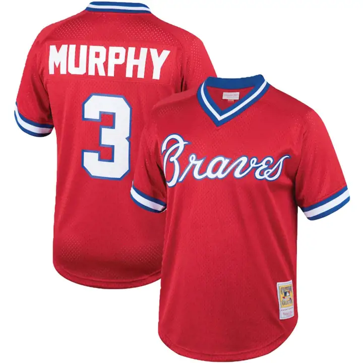 Maillot en maille authentique Atlanta Braves MLB Youth M&N BP Dale Murphy