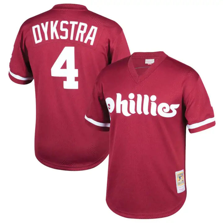 Maillot en maille M&N Auth BP pour jeune des Phillies de Philadelphie