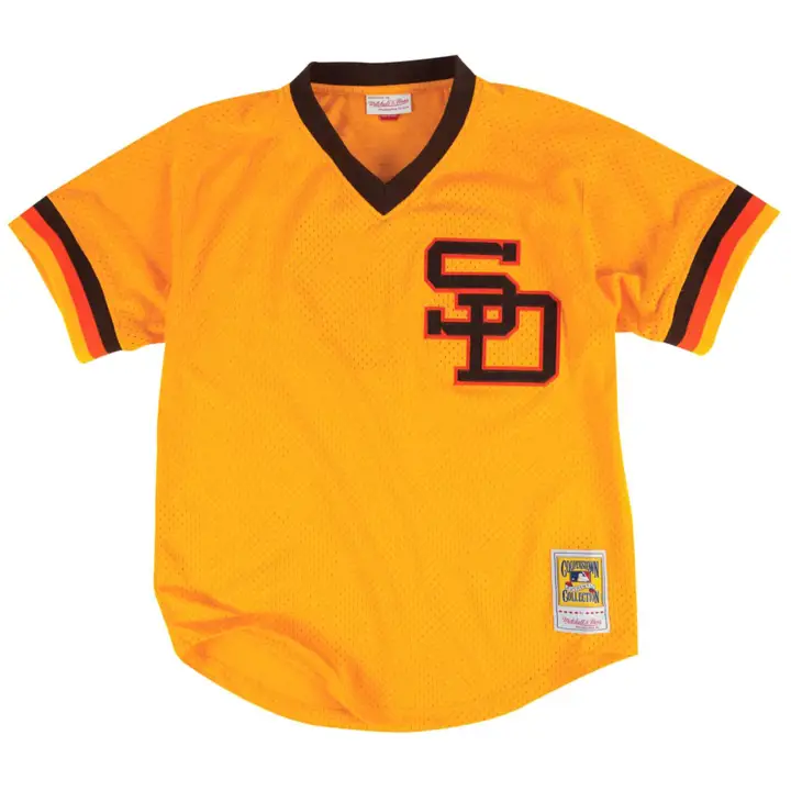Maillot de baseball en mesh authentique M&N BP pour jeune Tony Gwyn des Padres de San Diego MLB