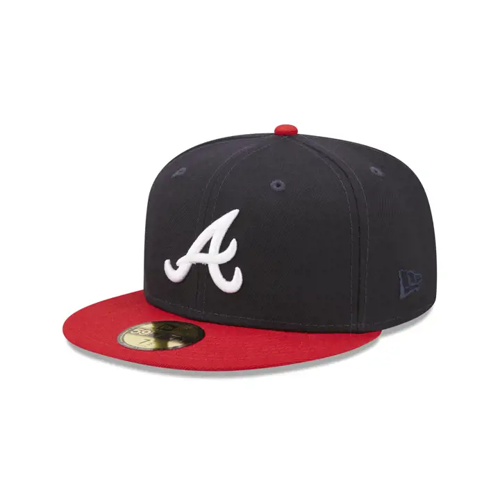 Casquette 59FIFTY Atlanta Braves MLB 125e Anniversaire BLEU MARINE/ROUGE