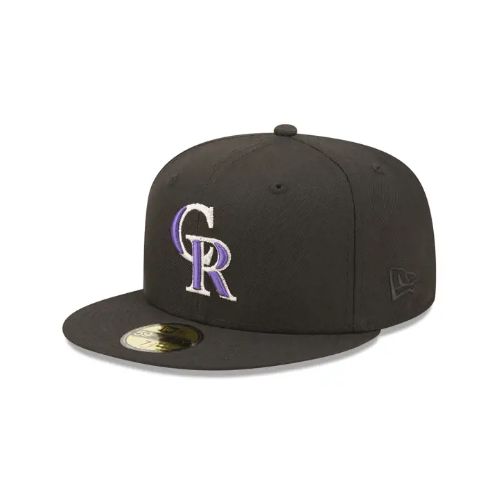 Casquette 59FIFTY Colorado Rockies MLB 125e Anniversaire Noir