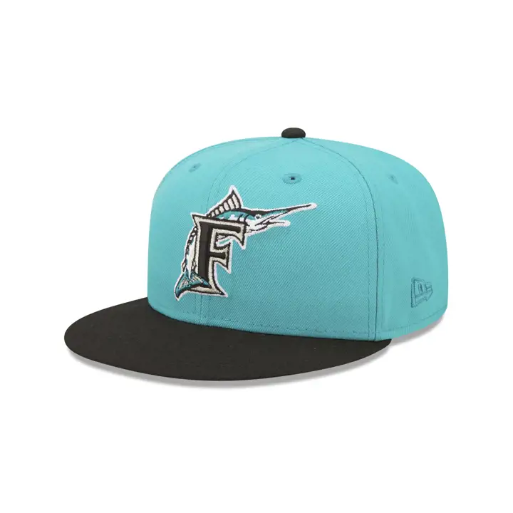 Florida Marlins MLB 125th Anniversaire 59FIFTY TEAL/BLK