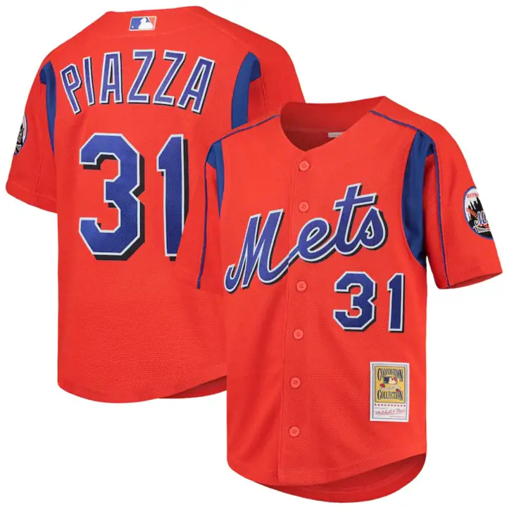 New York Mets MLB Maillot authentique BP Mesh pour jeune, M&N, Mike Piazza
