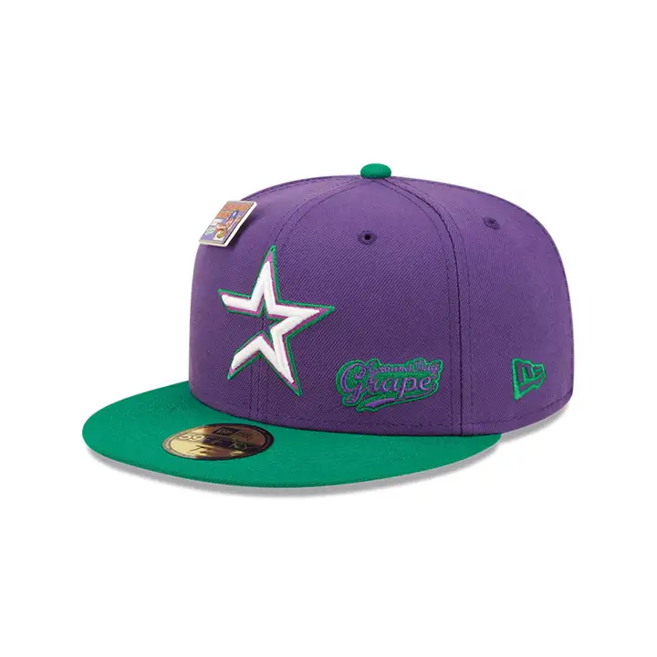 Casquette ajustée 59FIFTY MLB HOUSTON ASTROS mauve et verte de New Era