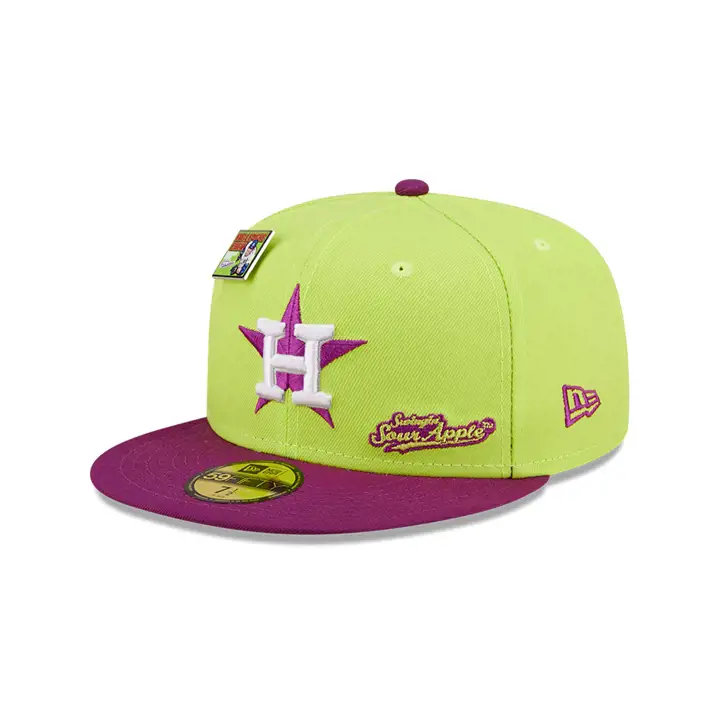 HOUSTON ASTROS MLB BLC SOUR APPLE 59FIFTY VERT/VIOLET