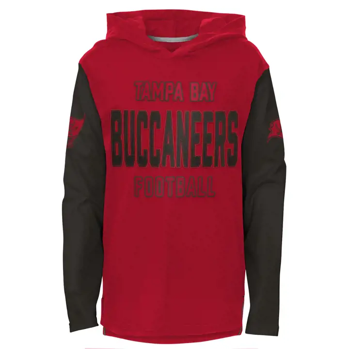 T-shirt à capuchon à manches longues de la NFL Tampa Bay Buccaneers Youth Heritage