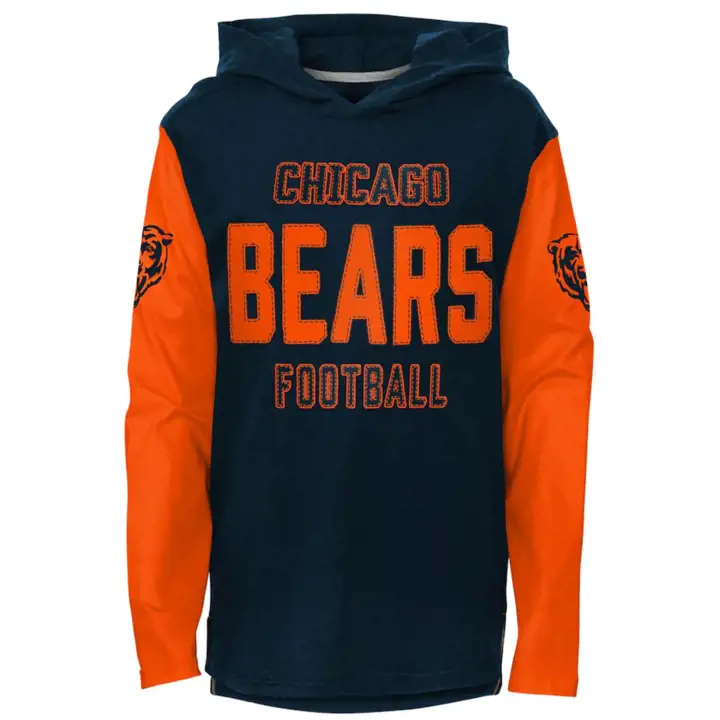 T-shirt à manches longues et à capuche NFL Chicago Bears Heritage pour jeunes