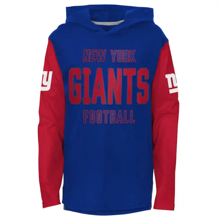 T-shirt à capuchon et manches longues NFL Youth Heritage New York Giants