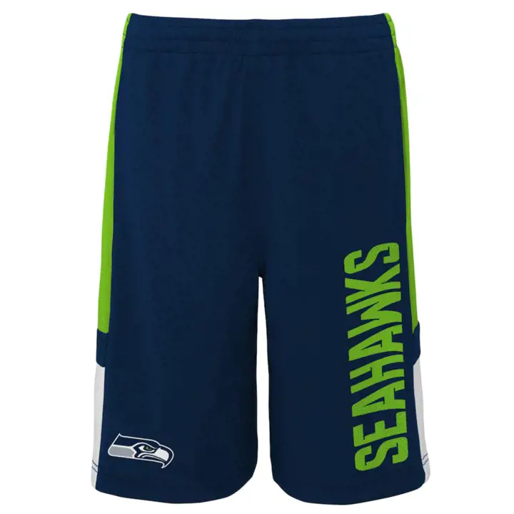 Short de performance NFL pour jeunes Seattle Seahawks 22 bleu marine