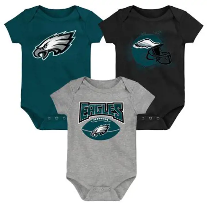 Philadelphia Eagles NFL Nouveau-né Ensemble de 3 pièces pour le match 22 vert/noir