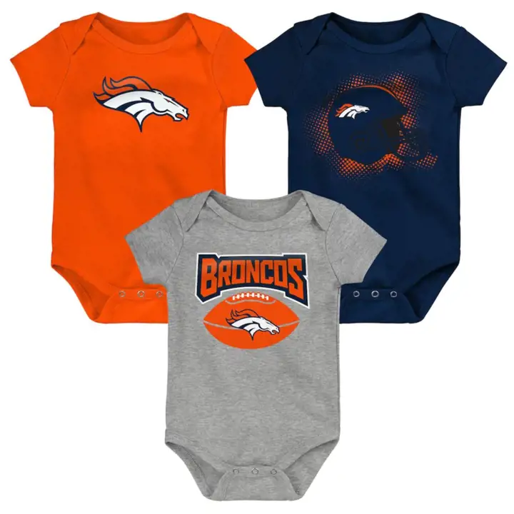 Denver Broncos NFL Ensemble 3 pièces nouveau-né Game On 22 orange/marine