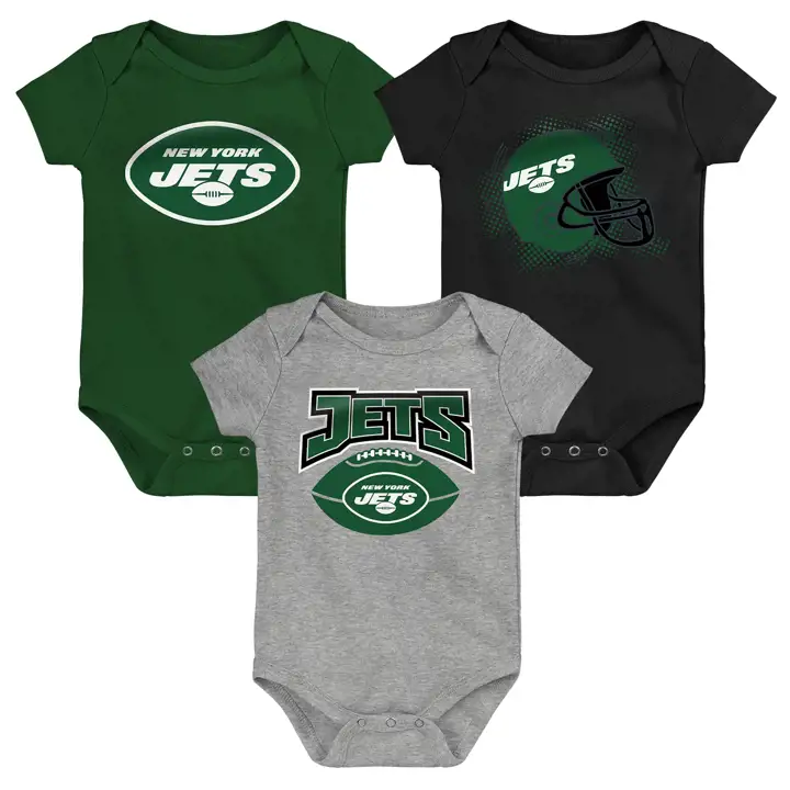 Ensemble de 3 articles pour nouveau-né New York Jets NFL Game On 22 vert/noir