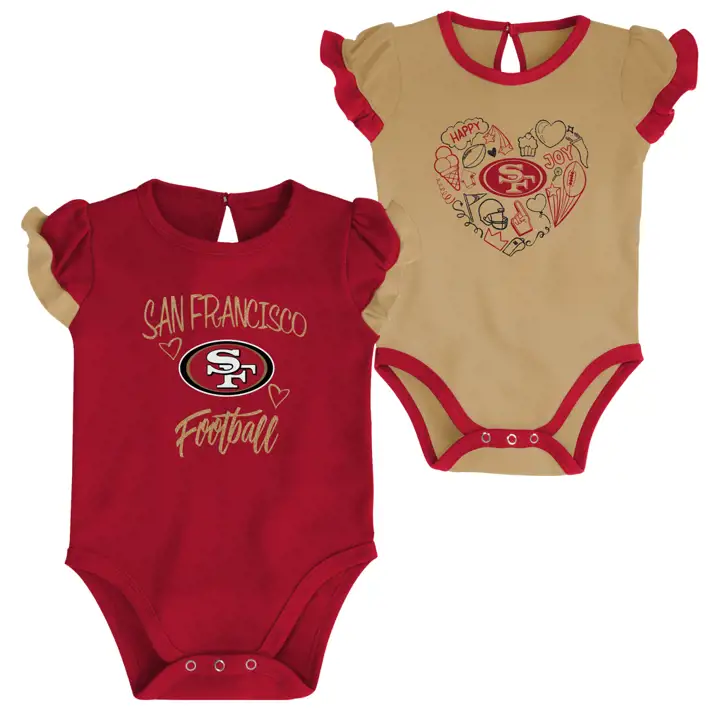 San Francisco 49ers NFL Nouveau-né Trop d'amour Lot de 2 22 rouge