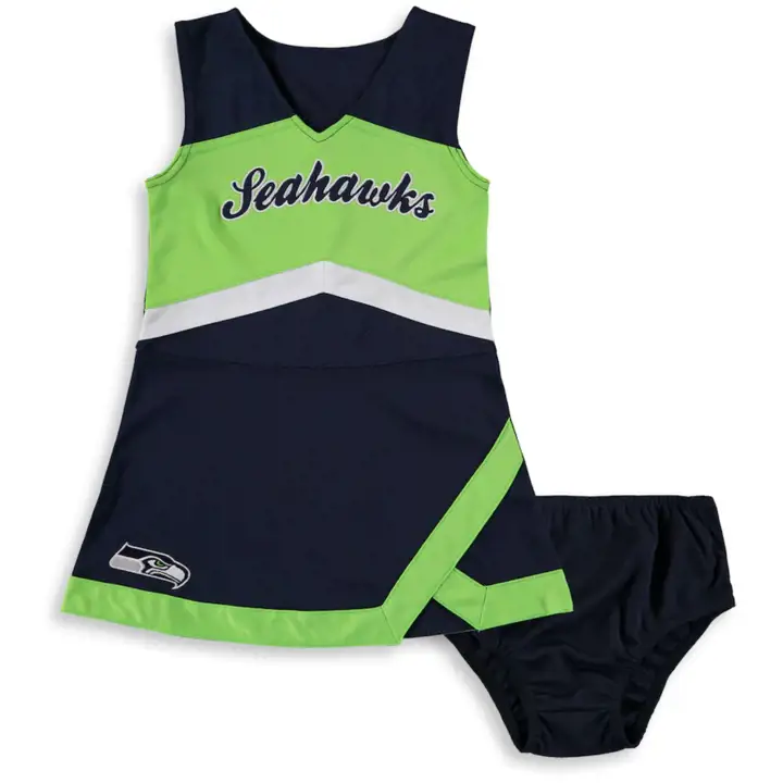 Robe de pom-pom girl NFL Seattle Seahawks pour enfants 22 marine