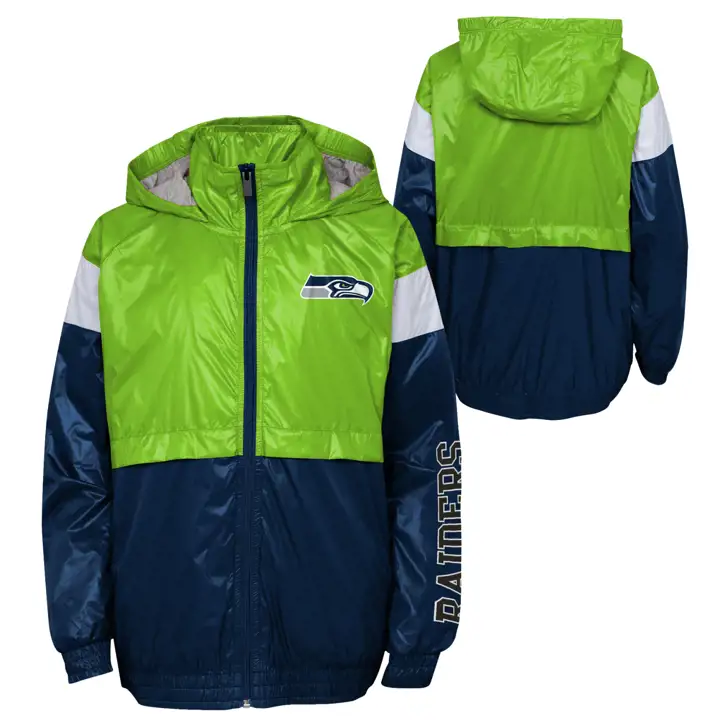 Coupe-vent Zippé Intégral NFL Jeunesse Seattle Seahawks 22 vert