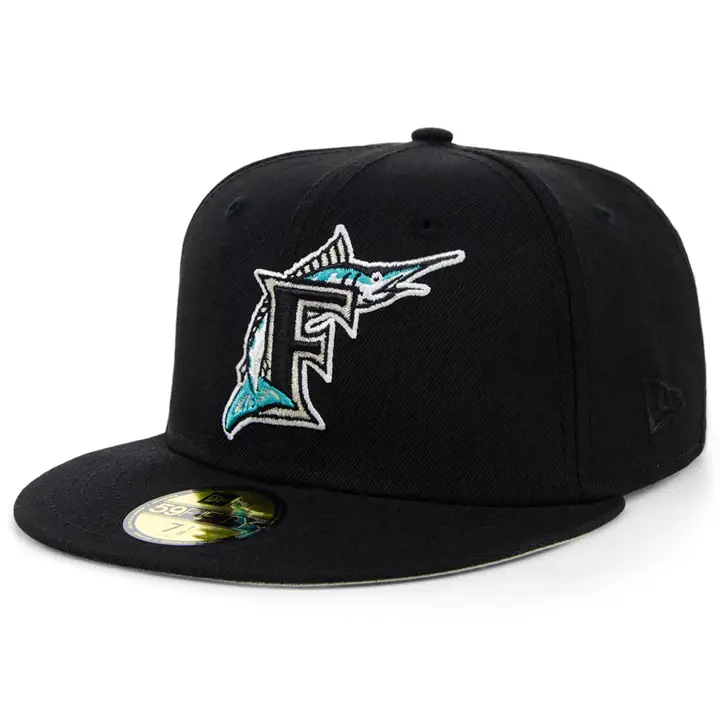 Casquette MLB Core Coop 59FIFTY Florida Marlins Noir/Noir/Gris