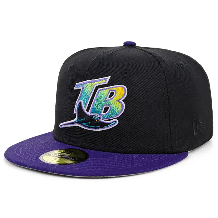 Casquette 59FIFTY MLB Tampa Bay Rays Core Coop noir/violet/gris