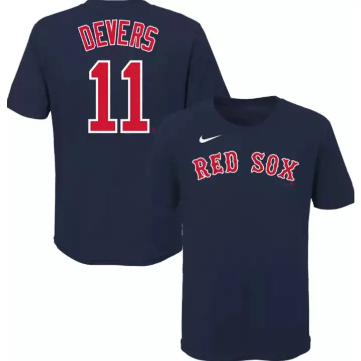 RED SOX MLB T-shirt enfant joueur N&N Rafael Devers marine