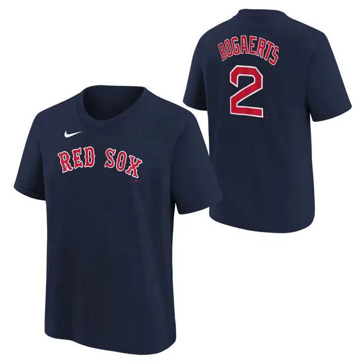T-shirt enfant joueur N&N MLB Red Sox Xander Bogaerts marine