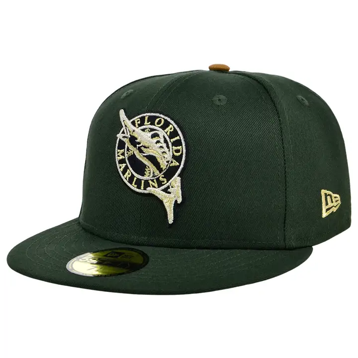 Casquette 59FIFTY MLB Florida Marlins Champagne vert/vert/or