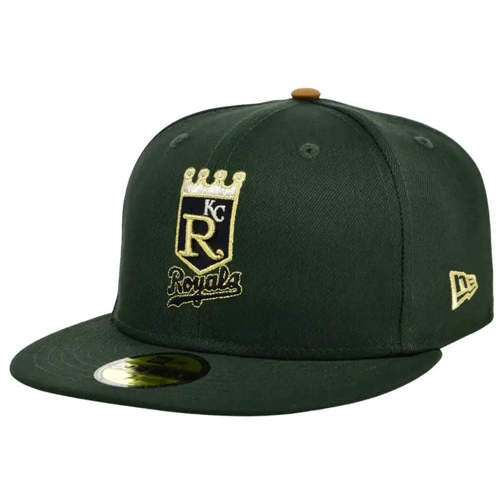 Casquette 59FIFTY MLB Champagne des Kansas City Royals vert/vert/or