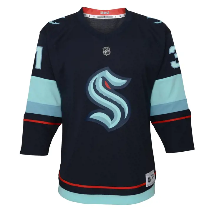 Maillot de jeune joueur réplique Kraken LNH Philipp Grubauer marine