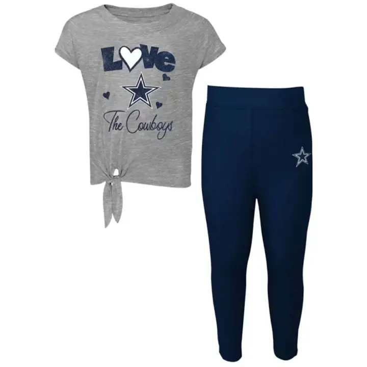 Ensemble de 2 pièces Dallas Cowboys NFL Forever Love pour filles 22 ans Marine/anthracite