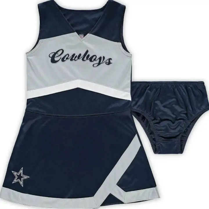 Robe de pom-pom girl NFL Dallas Cowboys pour enfants, taille 22, couleur bleu marine