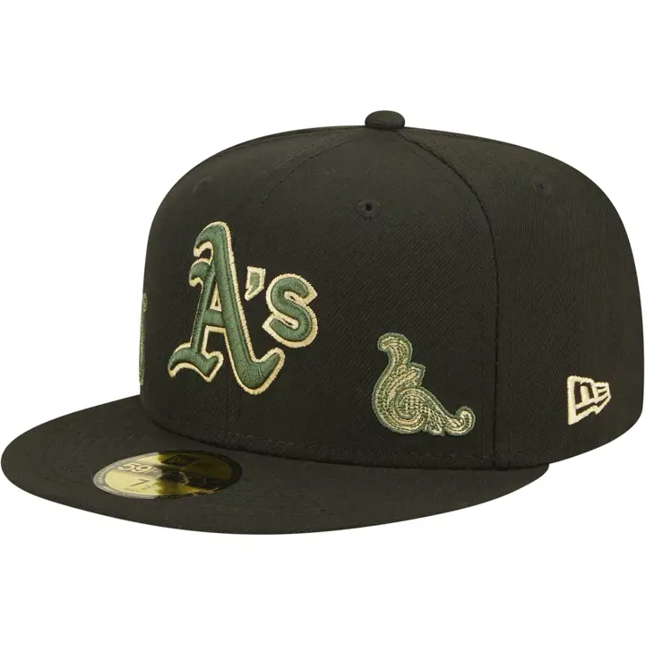 Casquette 59FIFTY MLB Oakland Athletics blk/blk/gl