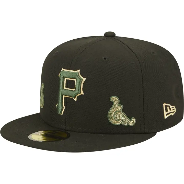 Casquette 59FIFTY MLB Pittsburgh Pirates Cashed Check noir/noir/doré