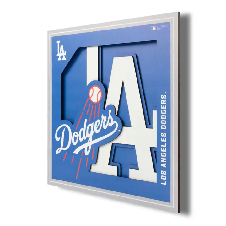 Série d'art mural 3D 12x12 Los Angeles Dodgers