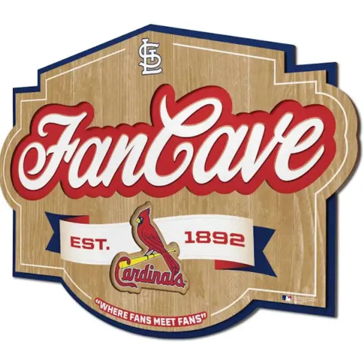 Enseigne en bois pour Caverne de Fan St. Louis Cardinals