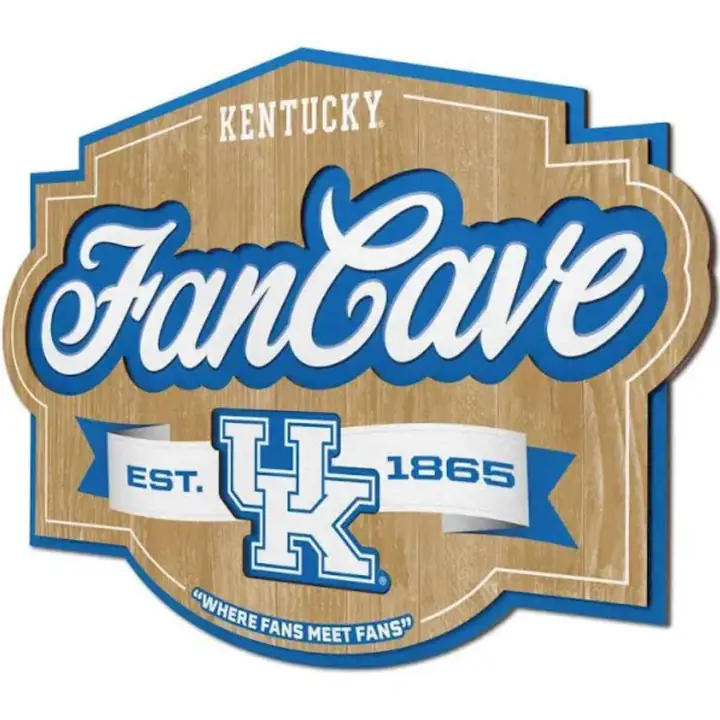 Panneau en bois « Fan Cave » Kentucky Wildcats ast