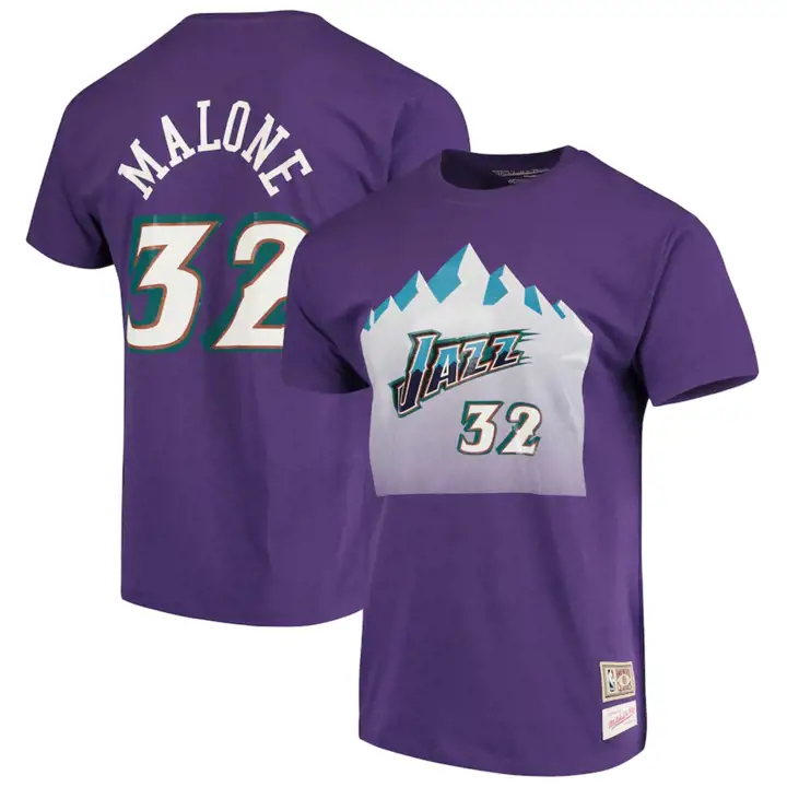 T-shirt joueur de basket-ball Utah Jazz NBA Hardwood Classic pour jeune Karl Mal