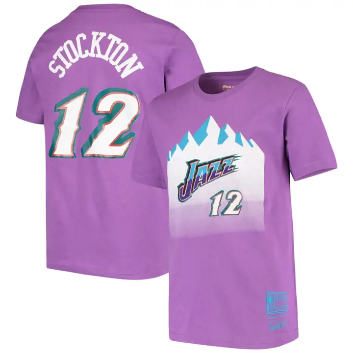 T-shirt enfant joueur NBA Utah Jazz Hardwood Classic John Sto