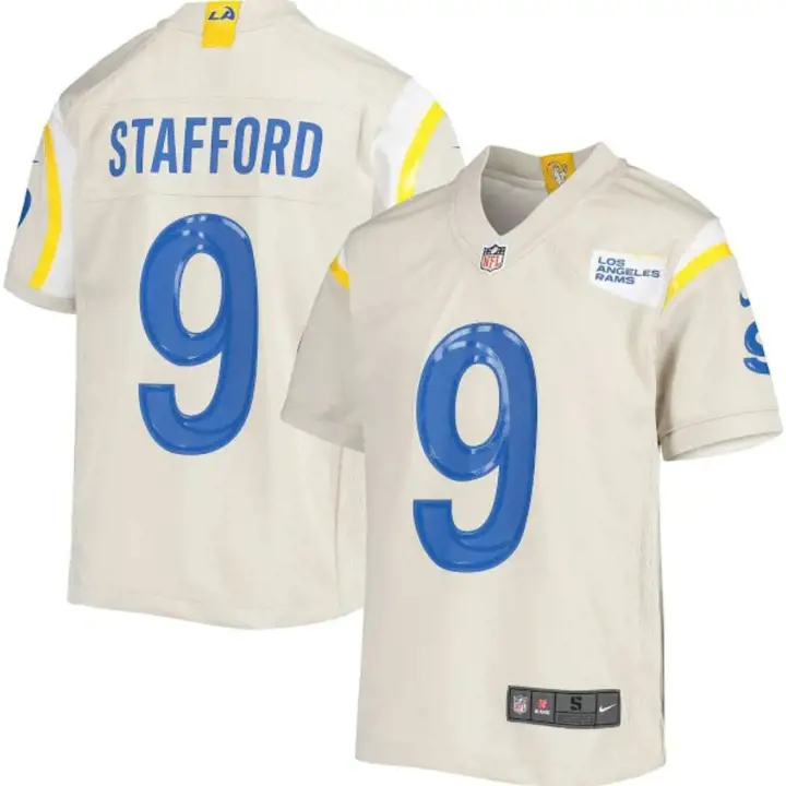 Maillot de match jeune NFL des Rams de Los Angeles Matthew Stafford BLANC